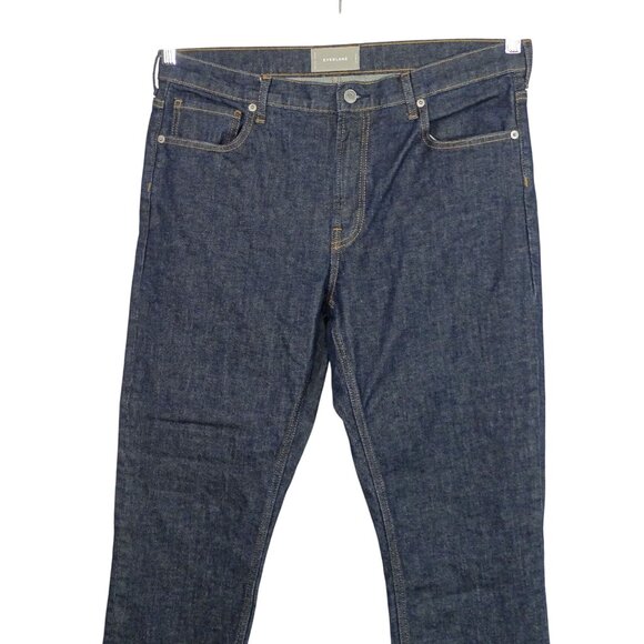 Everlane Mid Rise Skinny Denim Jeans Men Size 32 Regular Dark Wash Blue - Picture 2 of 10